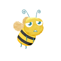 Tired Bee Sticker by PlayKids