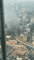 Smoke Obscures Railway Tracks Following South London Fire