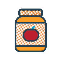 aspcapetinsurance food apple jar foods Sticker