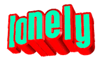lonely text Sticker