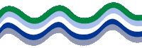 GoodSteps wave green wave flip flops blue wave Sticker