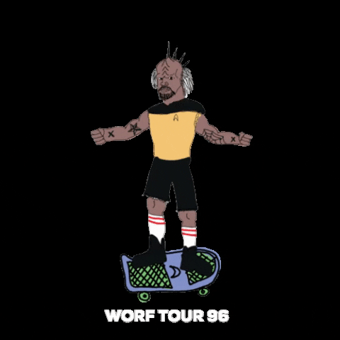 huyhasbeen giphygifmaker worf worf tour GIF