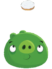 Rovio eating yum cupcake angry birds Sticker