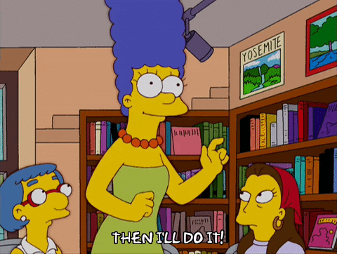 happy marge simpson GIF