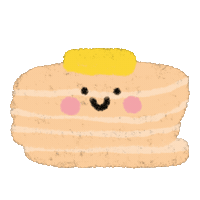 kaimookmst happy food cake pancake Sticker