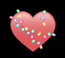 Heart Christmas Lights GIF