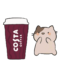Kitty National Coffee Day Sticker by Costa Coffee Singapore