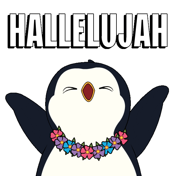 Praise The Lord Yes Sticker by Pudgy Penguins