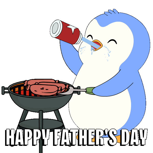4Th Of July Eating Sticker by Pudgy Penguins