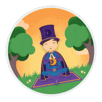 Yoga Plant Sticker by Mudiad Meithrin
