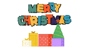 Happy Merry Christmas Sticker by Fox & Co Design