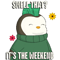 Smell That Day Off Sticker by Pudgy Penguins