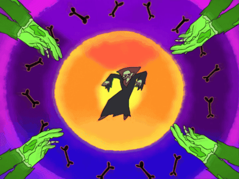 ToBeStill giphygifmaker ninja sex party zombie handjob whackula GIF