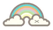 rainbow clouds Sticker by Baby Bum