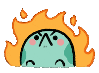 Angry Fire Sticker by angy frog