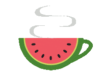 natuerliklekker coffee watermelon kaffee wassermelone Sticker