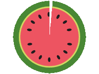 natuerliklekker time clock watermelon healthyfood Sticker