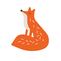 EstudioAndreaMadridLopez ilustracion naturaleza zorro diseñografico Sticker
