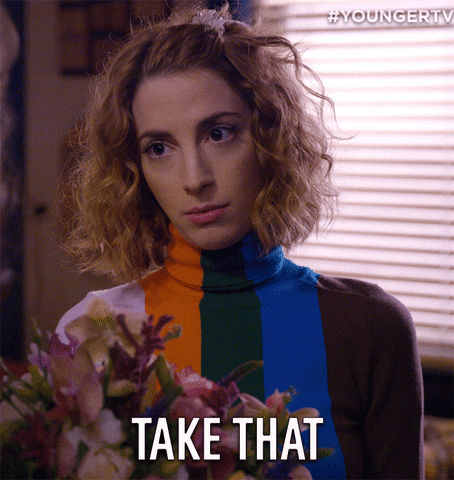take that flowers GIF by YoungerTV