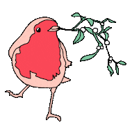 Robin Mistletoe Sticker by Waltermedia