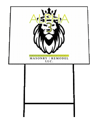 Alpha 3 Sign Sticker by Alpha 3 Masonry And Remodel