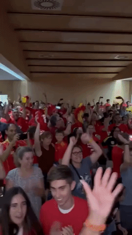 Spanish Watch Party Erupts in Cheers