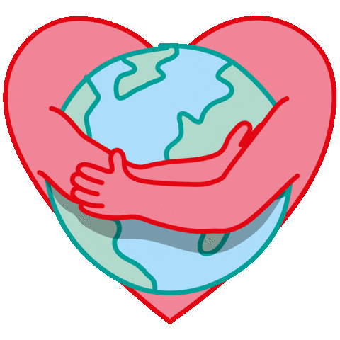 Heart World Sticker