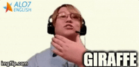 giraffe total physical response GIF by ALO7.com