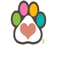 Petilandia love heart animal pet Sticker