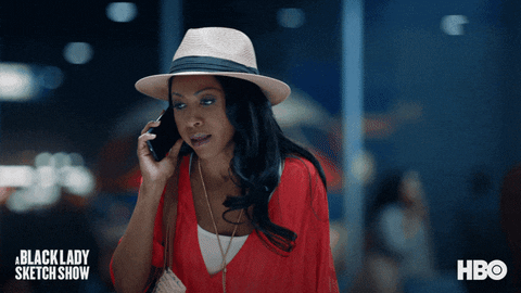 Click Phone Call GIF by A Black Lady Sketch Show