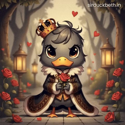 sirduckbeth animation cartoon rose motion GIF