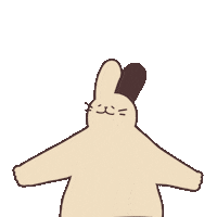 tsengtoudesign ok bunny rabbit 兔 Sticker