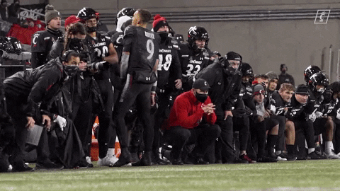 College Football Reaction GIF by Cincinnati Bearcats