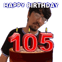 105 Birthday Sticker