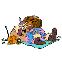 Genghis Khan Drinking Sticker by Drunk History