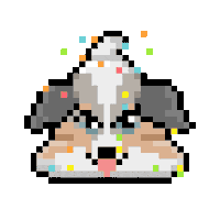 Pixel Shitting Sticker by Poopies.io