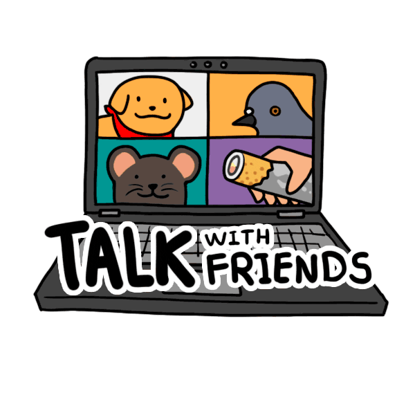 cuidate_fau dog friends animals computer Sticker