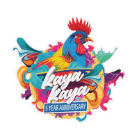 kayakayafestival rooster curacao korsou willemstad Sticker