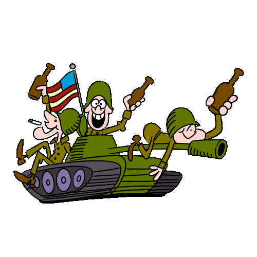 World War Ii Usa Sticker by Drunk History