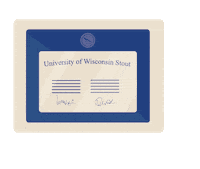 School Graduation Sticker by University of Wisconsin-Stout