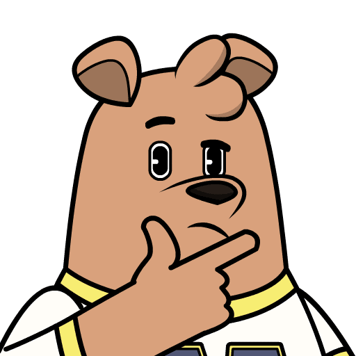 Thinking Reaction Sticker by Meme World of Max Bear