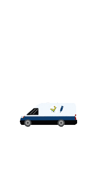 Lindsaykdoodles car covid19 montreal van Sticker