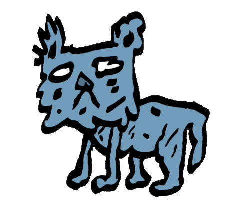 Push Up Blue Cat Sticker