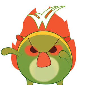 WellousHQ giphyupload kawaii angry fire Sticker