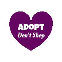 fosterbubbies heart adopt adopt dont shop purple heart Sticker