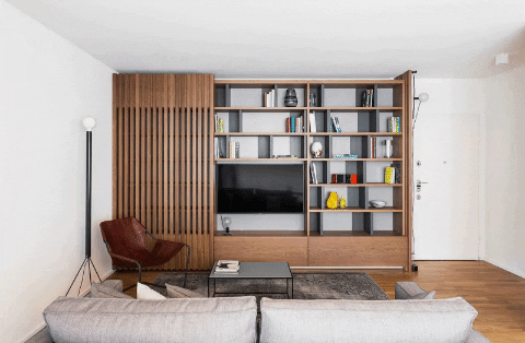 interior design library GIF by Nomade Architettura Interior