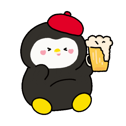 pongpong_world giphyupload new beer penguin Sticker