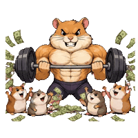 nanosticker workout gym hamster Sticker