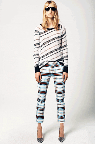 see by chloe plaid pants GIF