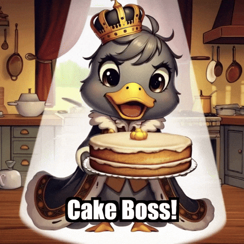 Happy Cake Boss GIF by sirduckbeth